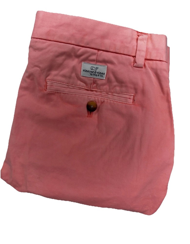 Vineyard Vines Mens 9” Breaker Shorts Size 32 Hot Pink Chino Stretch