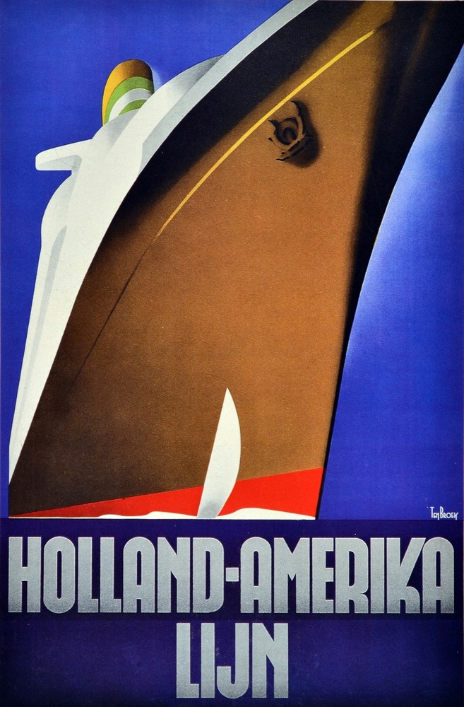 Holland Amerika Lijn Ship Decorative Poster.home wall Graphic Art Design.4194