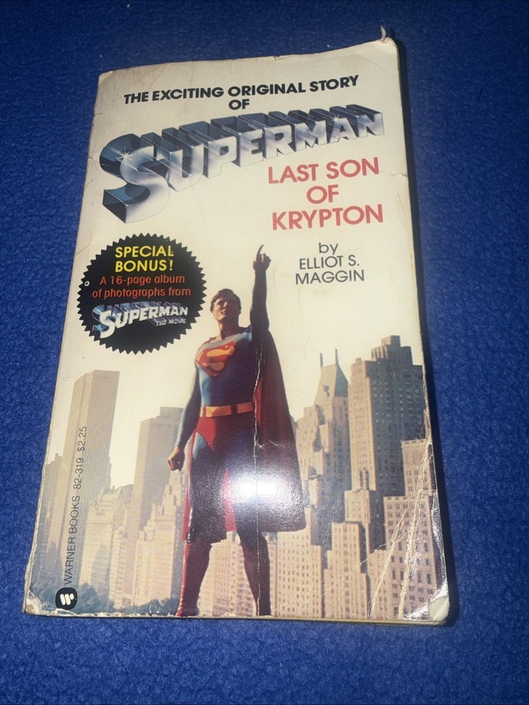 SUPERMAN Last Son of Krypton Elliot Maggin 1978 Warner illustrated paperback 1st