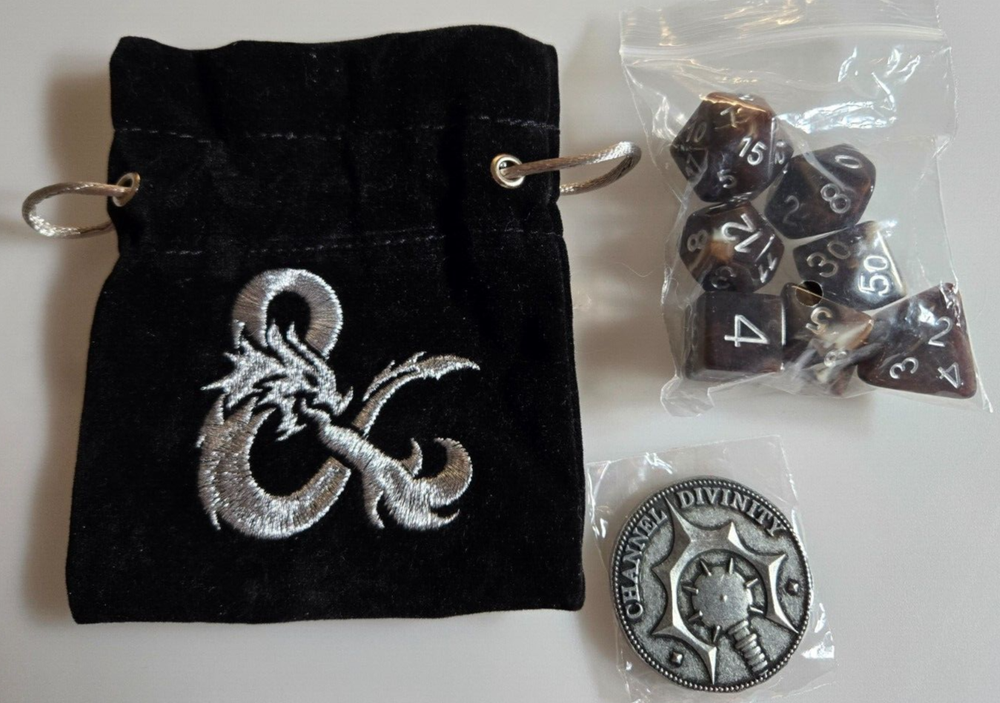 New Sirius Dice Acererak's Treasure Crystal Edition Dice Set + Bag + Coin-image