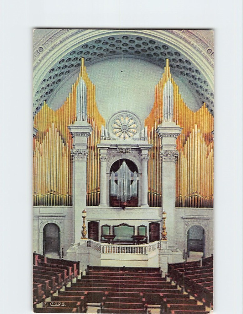 Postcard Platform and Organ The First Church Of Christ Scientist Boston MA USA