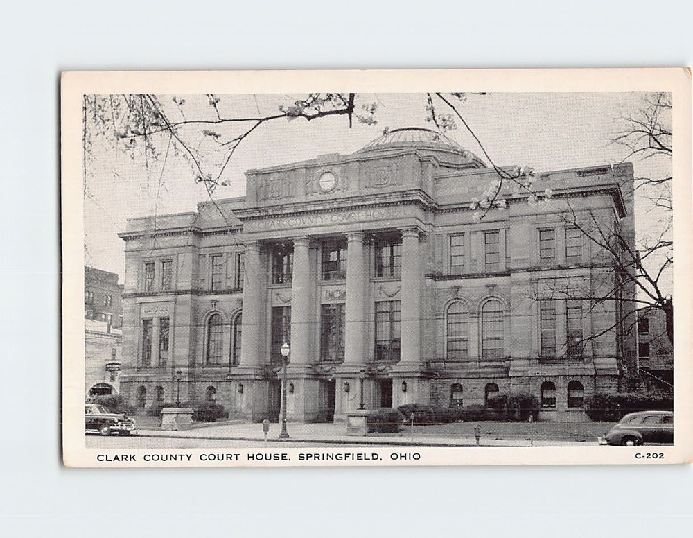 Postcard Clark County Court House Springfield Ohio USA