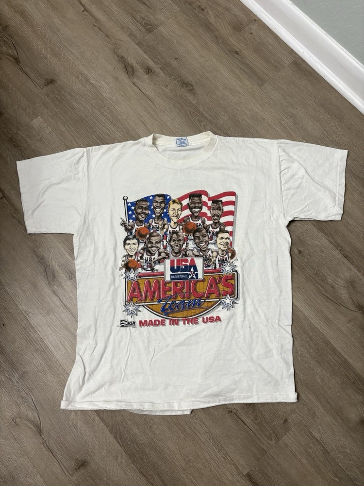 Vintage 1992 USA Olympic Shirt XL Dream Team Basketball Salem