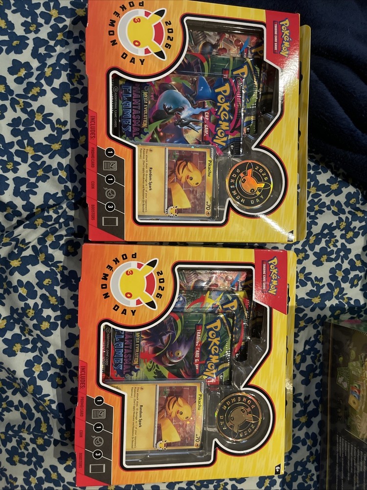 Pokémon TCG 2026 Pokemon Day Sealed TWO Boxes - 6 Packs 30th Anniversary