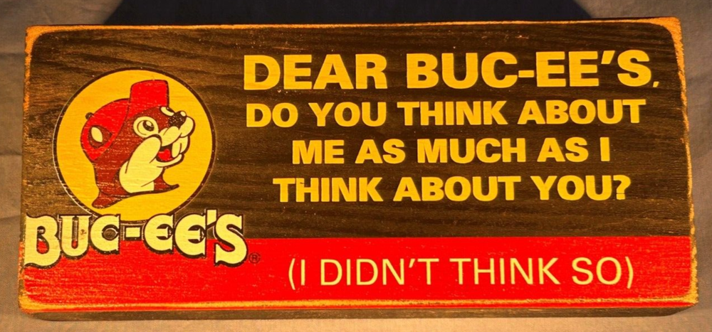 NEW HTF Buc-ee's Pure Wood Billboard Sign 