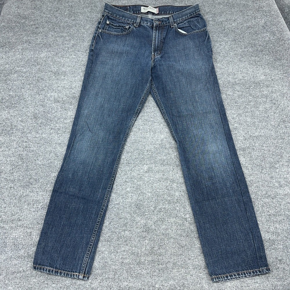 Vintage Levis 505 Jeans Mens 34x34 Blue Denim Dark Wash Regular Fit Straight Y2K