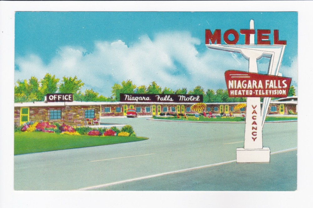 Niagara Falls Motel Modern Permastone Motel Niagara Falls NY Chrome Postcard