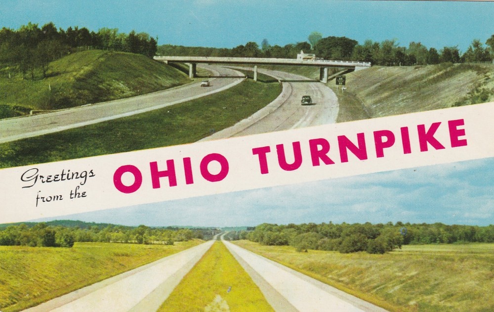 Ohio OH - Aerial View Of Ohio Turnpike ~ Greetings - Vintage Postcard - Unposted