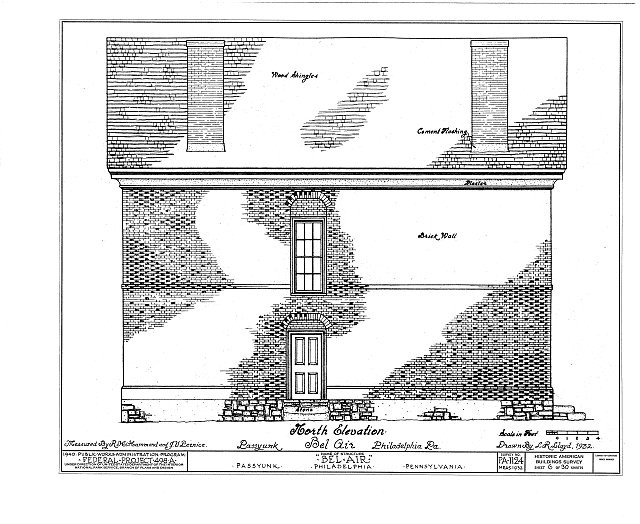 Philadelphia PA 1900s Bel Air League Island Park North Elevation HABS