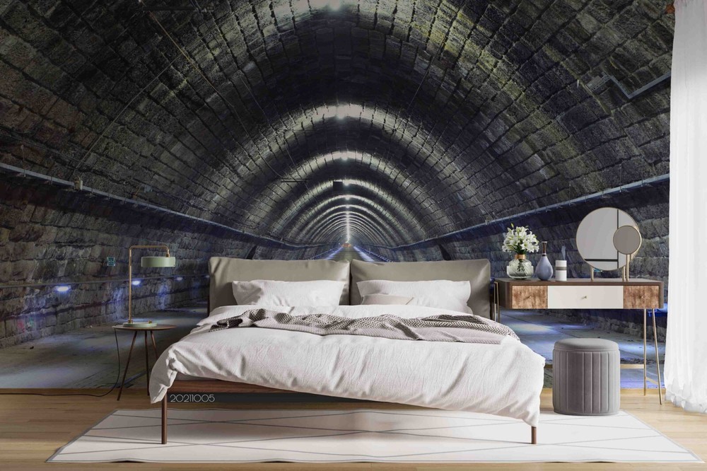 3D Tunnel Pattern Wall Murals Wallpaper Murals Wall Sticker