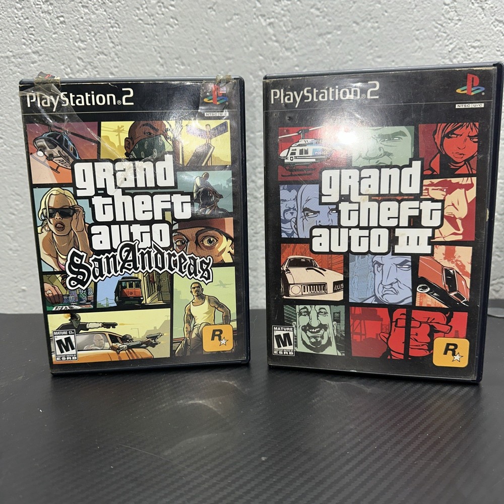 PS2 GTA Game Lot! Grand Theft Auto III 3, San Andreas