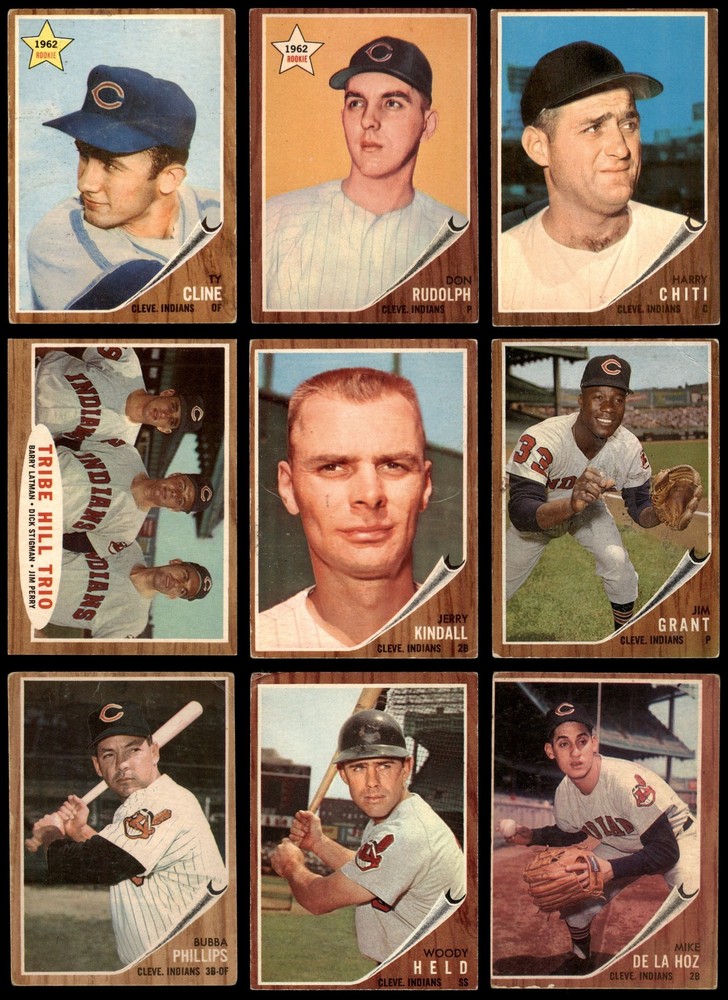 1962 Topps Cleveland Indians Near Team Set 2.5 - GD+ 6046601 (18 / 31 cards)