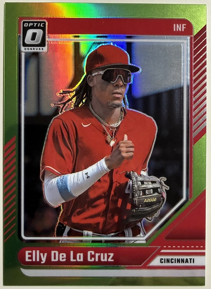Elly De La Cruz /149 2024 Panini Donruss Optic Lime Green Prizm #18 Baseball