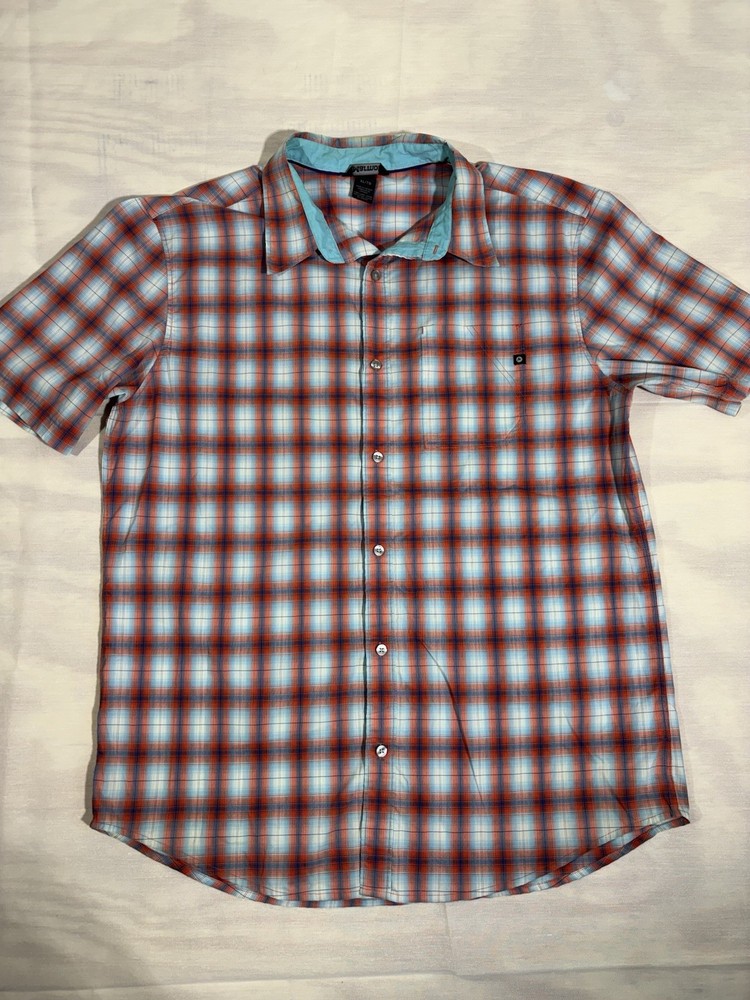 Marmot Men's Plaid Short Sleeve Shirt Adult Extra Large Hiking Camping