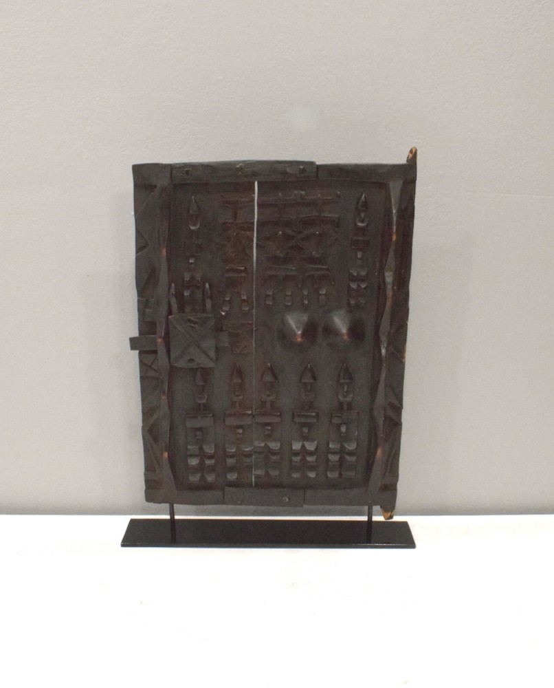 African Dogon Door Carved Wood Granary Door Mali