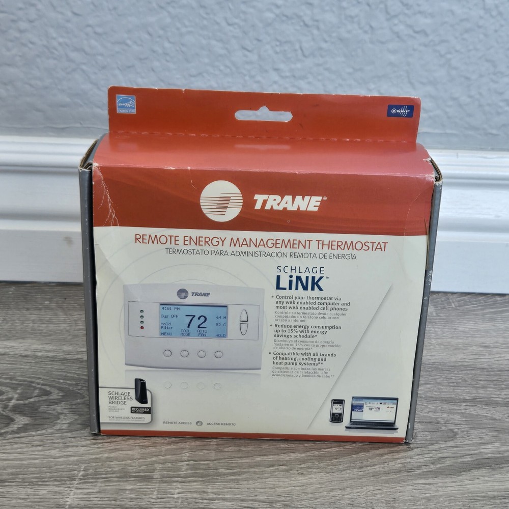 Termostato inalámbrico Trane WIBTZW005 Schlage LiNK. Nuevo/abierto
