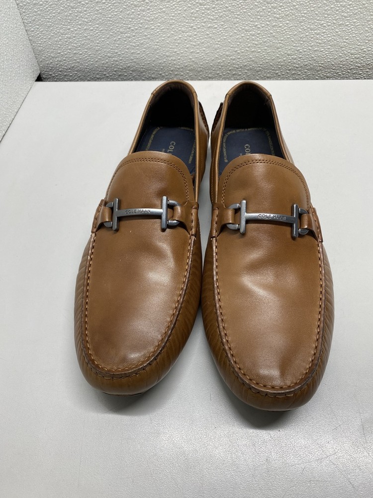 Cole Haan Mens Donohue Grand Bit Driving Leather Loafers Size 13 M Caramel
