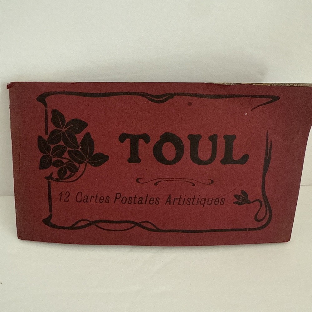 Antique Postcard Book From Toul France Art Deco
