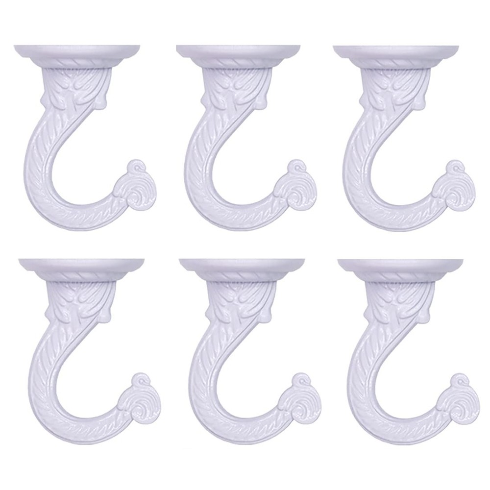 6 Heavy Duty Large Swag Ceiling Hooks with Hardware for Hanging Plants Lights