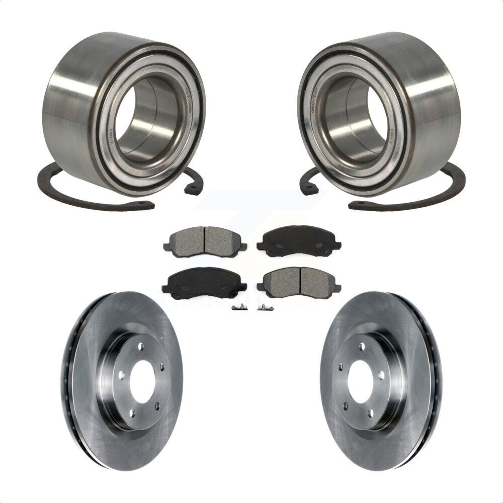 Front Wheel Bearing Brake Rotor Pads Kit for Mitsubishi Jeep Outlander Patriot