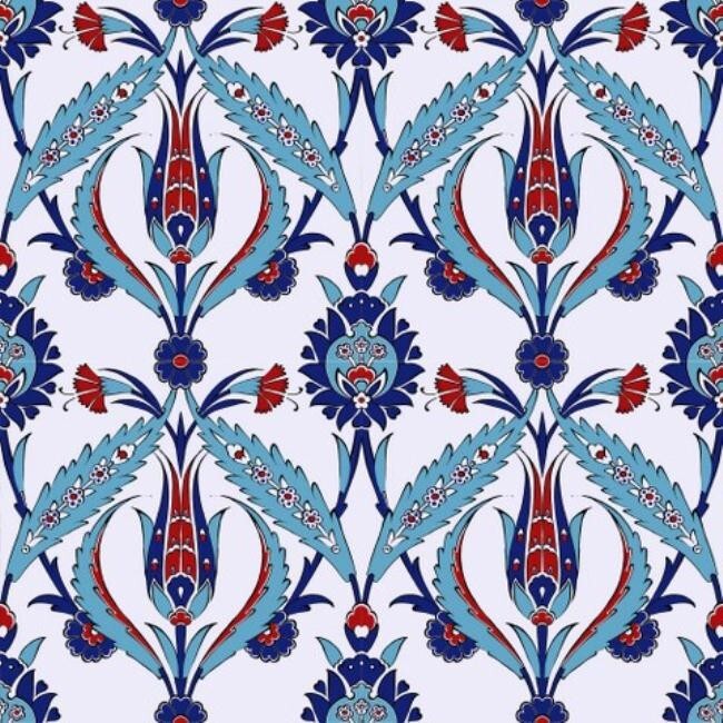 Tile Wall Decor, Handmade Ottoman Pattern