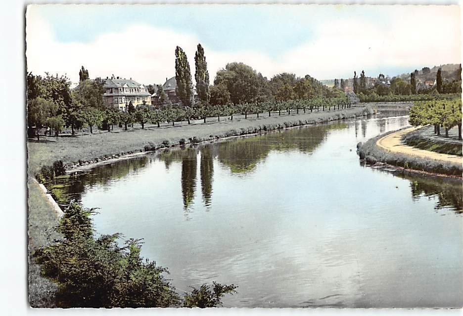 Postcard Saar River in Saarbrücken Germany