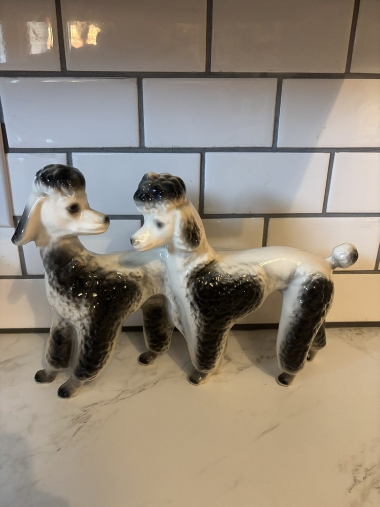 Vintage Lane & Co. LA, CA Black&  White Poodle TV Accent  Lamp