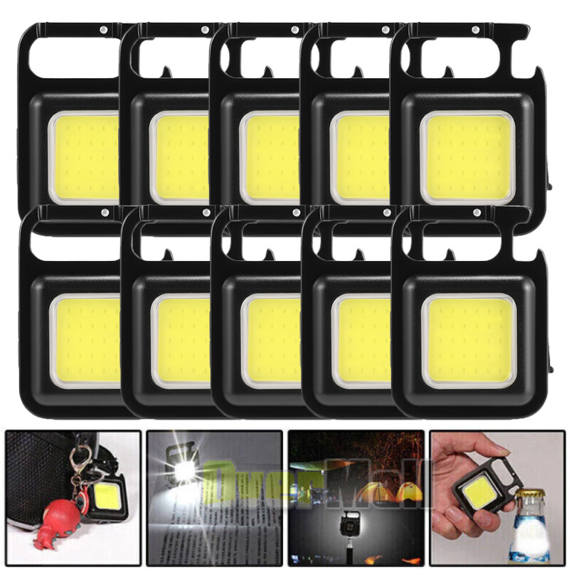 Mini Linterna Llavero Luz De Trabajo Magnetica Recargable Impermeable Camping