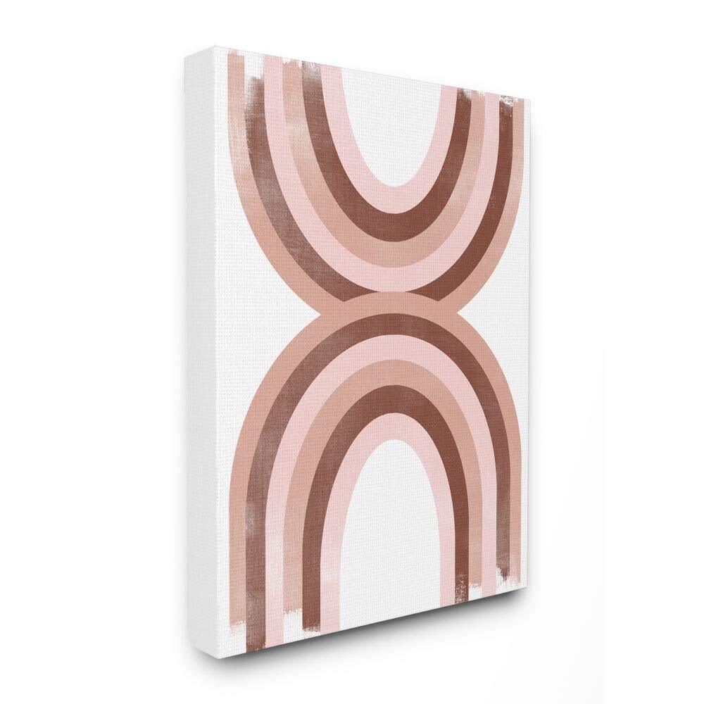 Pink Brown Rainbow Color Curves, Designed by June Erica Vess Wall Art, 30 x 4...