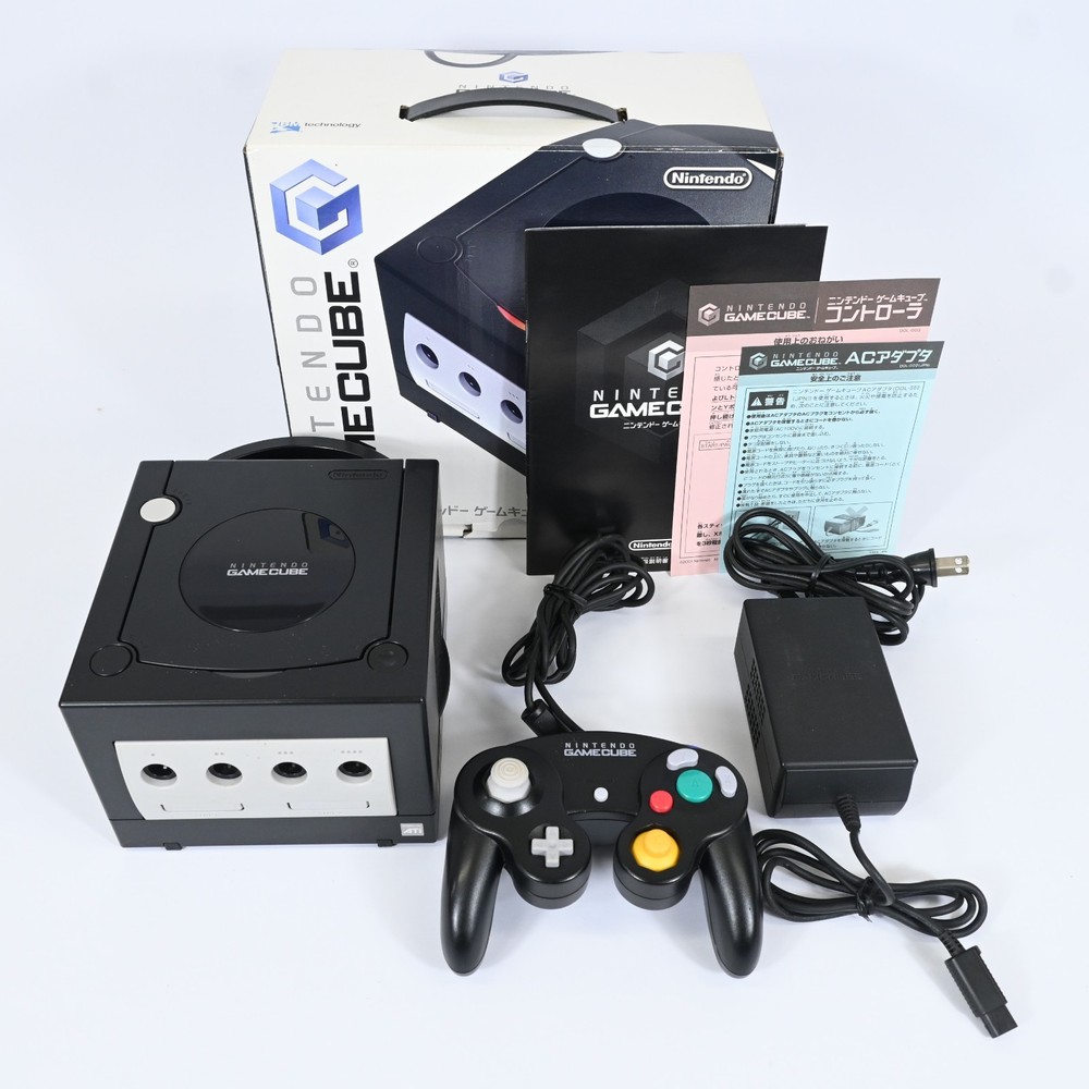 Nintendo GameCube Console DOL-001 Indigo Black Boxed Controller Tested Working