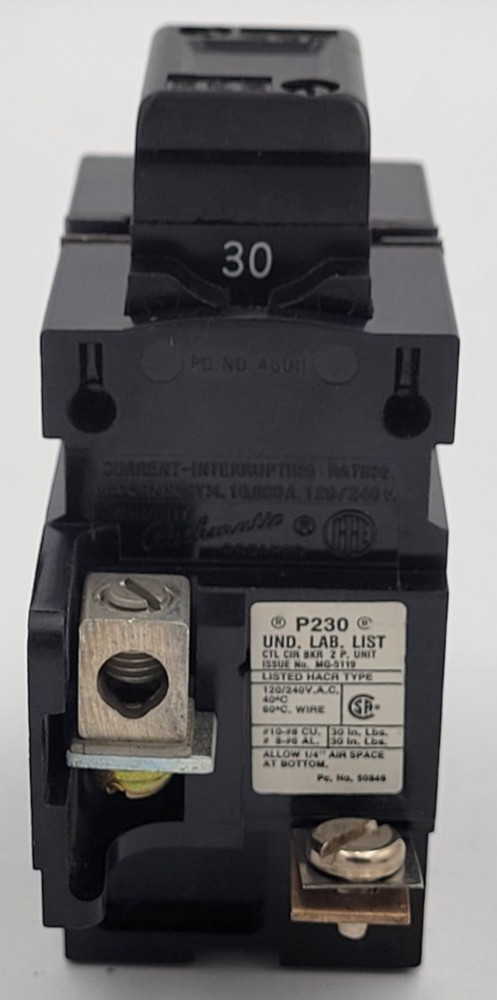 Pushmatic P230 30 Amp 2-Pole Circuit Breaker ITE Bulldog Gould 120/240V USED