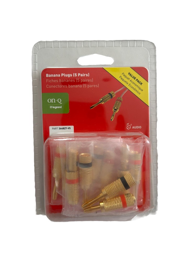 5 Pairs Of Banana Plugs By Legrand