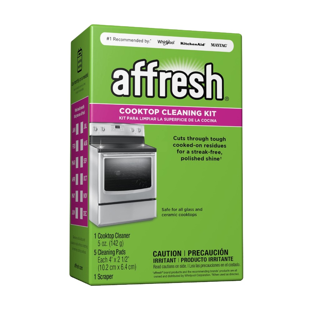 Affresh Cooktop Cleaning Kit 5 Oz Cleaner 5 Pads 1 Scraper