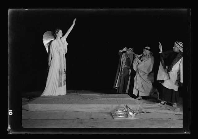 Photo:Y.M.C.A. Christmas Story Shepherds Tableau 1930s Angel
