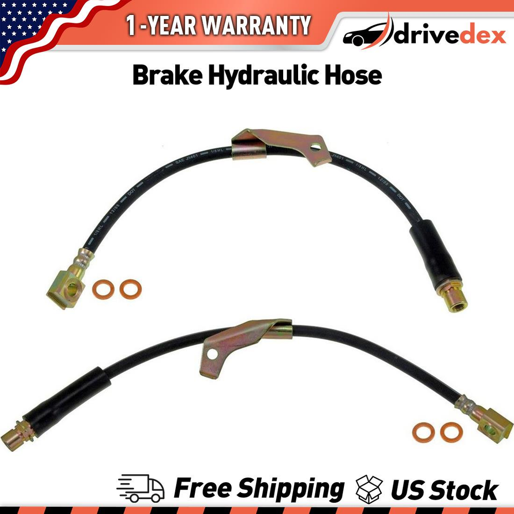 2x Dorman - First Stop Front Left Front Right Brake Hydraulic Hose For Equinox