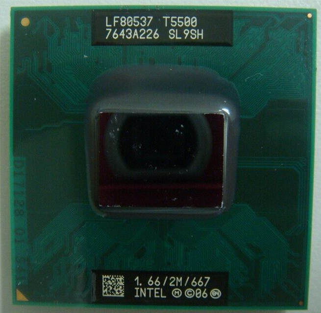 Intel Core 2 Duo T5500 1.66GHz 2MB Cache 667MHz Mobile CPU