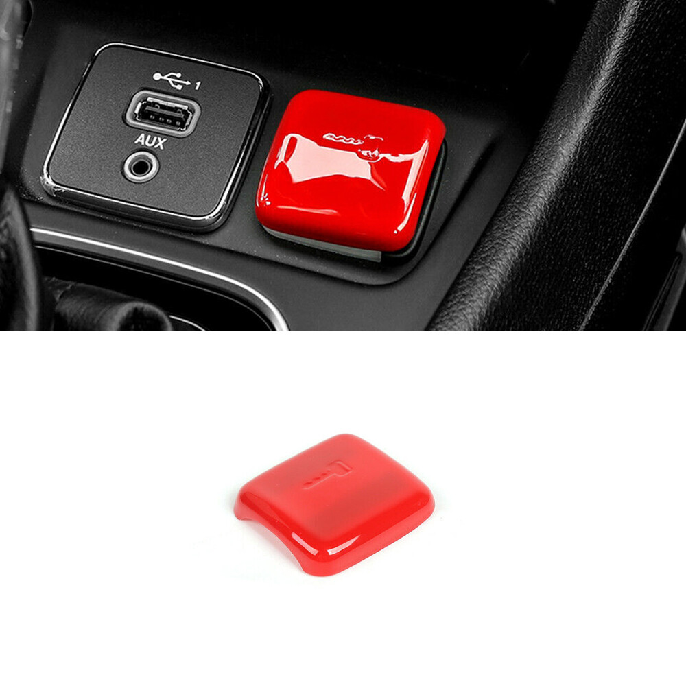 Cigarette Lighter Decorative Cover For Jeep Renegade/Cherokee 2019+ Bright Red