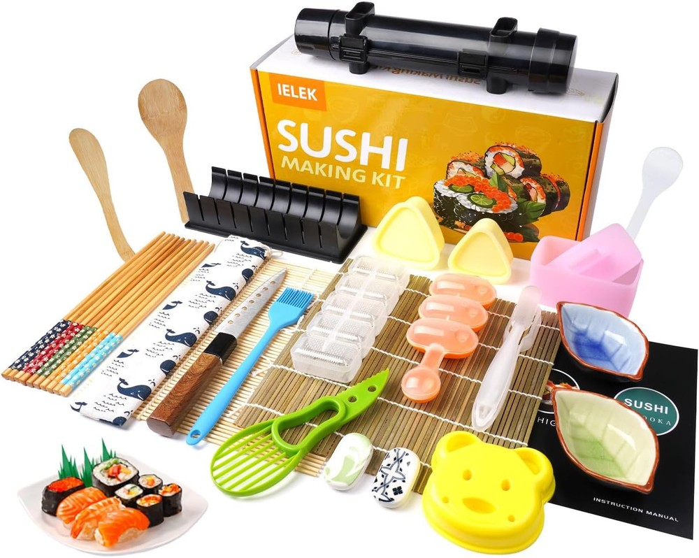 Sushi Making Kit - Pro Bazooker Roller with Guide for Perfect Homemade Rolls