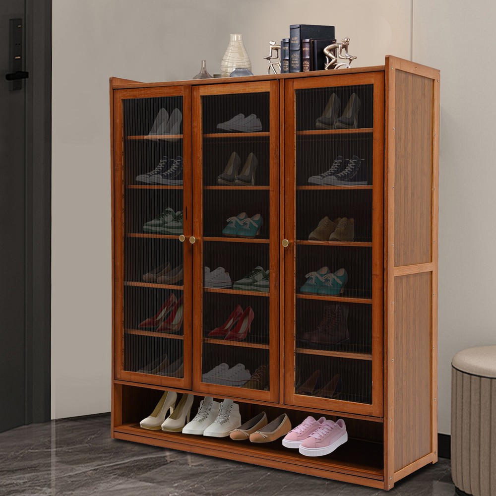 Freestanding Shoe Cabinet Organizer with Storage Rack for US Homes