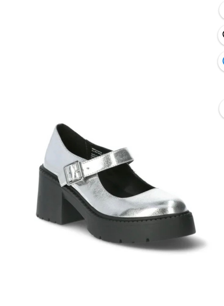 Madden NYC Women’s Black & Silver Mary Jane Platform  Shoes, Trendy | NWB.