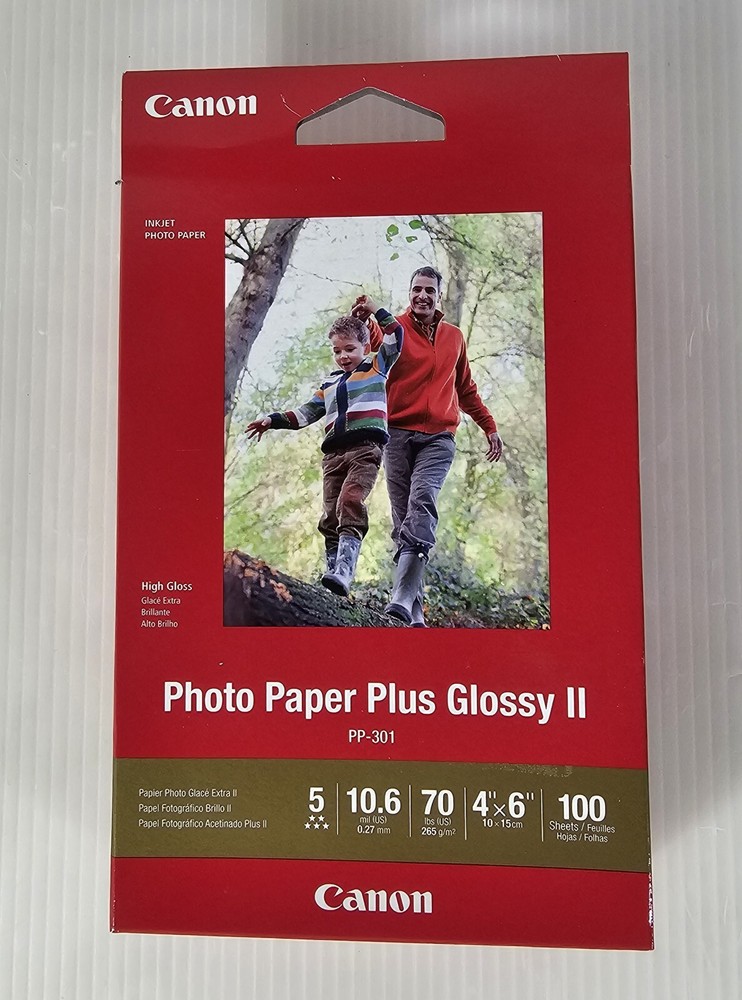 Canon Photo Paper Plus Glossy II 4x6 100 Sheets PP-301 Genuine OEM New