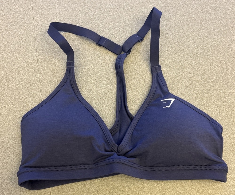 Gymshark Cotton Racerback Sports Bra. Light Support. Purple. Small. NWT.