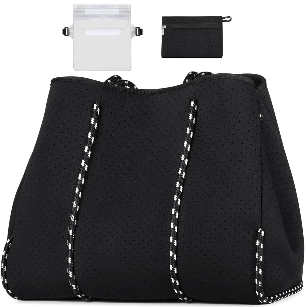 Large Insulated Neoprene Beach Tote Bag Multipurpose Cooler Tote