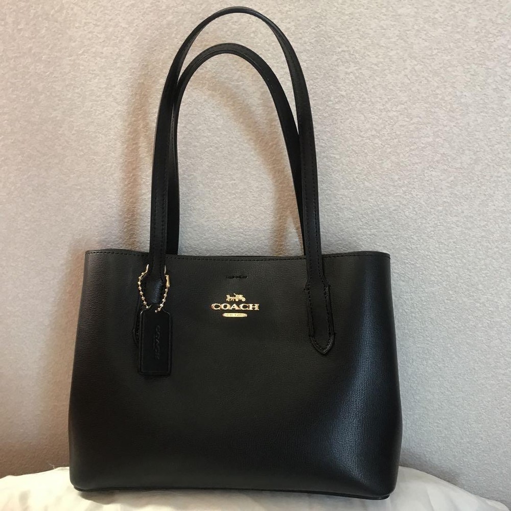 Coach Black & Burgundy Bicolor Tote Bag Pre-Owned