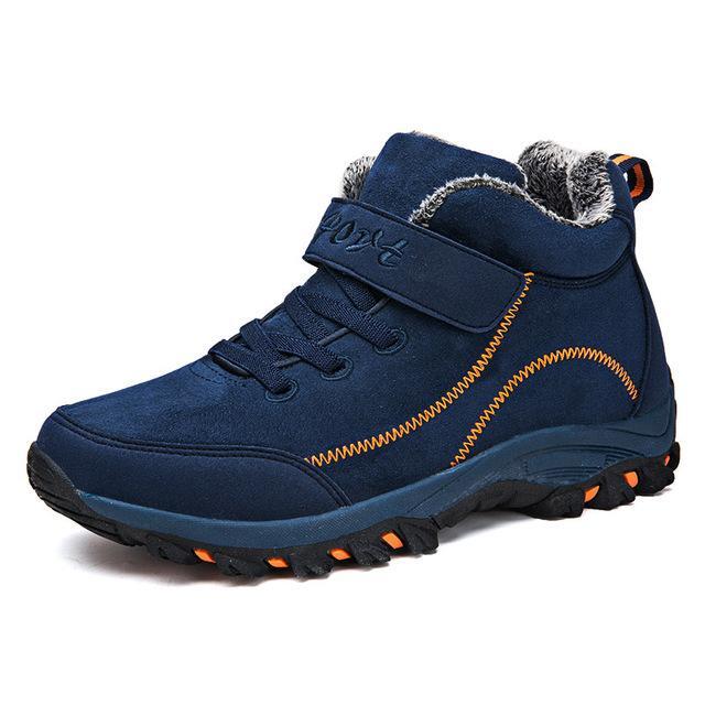 Men's Fur-Lined Snow Boots High Top Winter Work Sneakers Casual Shoes