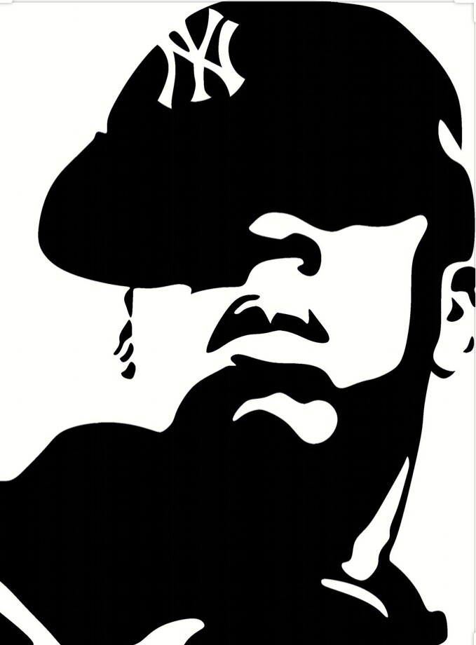 Hand painted art canvas 16x20 Inches JAY Z Acrylic painting Black & White