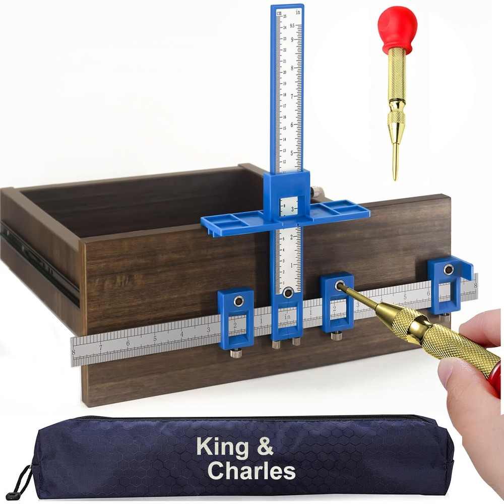 Cabinet Hardware Jig Drawer Pull Jig Template Tool Set for Handles and Pulls