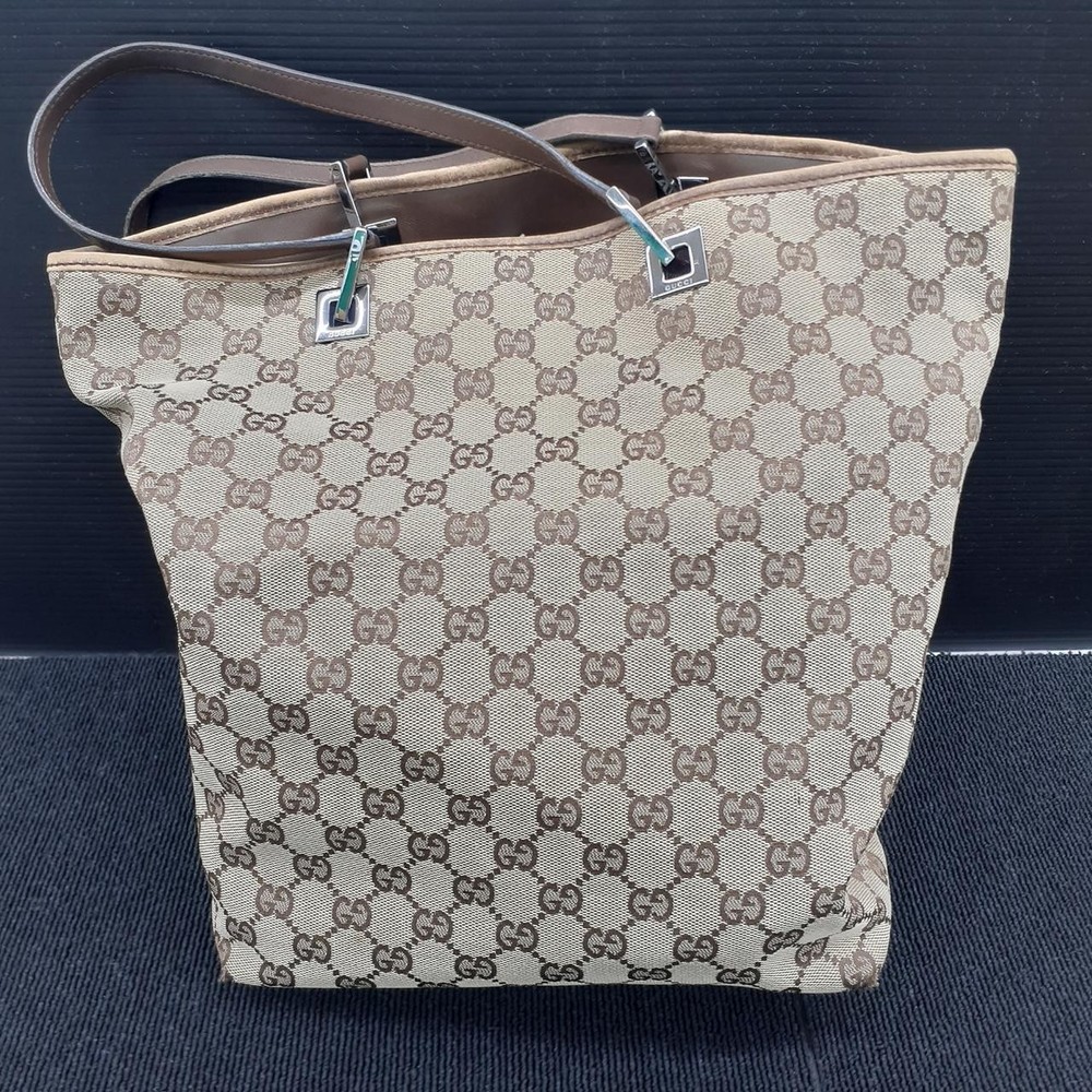 Gucci 002404 Tote Bag in Black with Gold Hardware