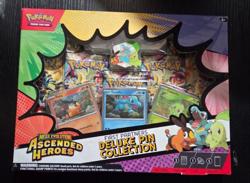 Pokemon Ascended Heroes First Partner Deluxe Pin Collection Sealed New