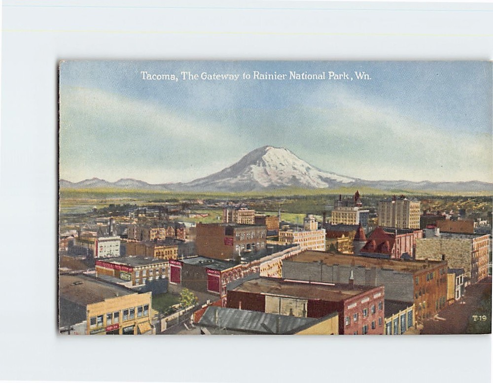 Postcard Gateway to Rainier National Park Tacoma Washington USA